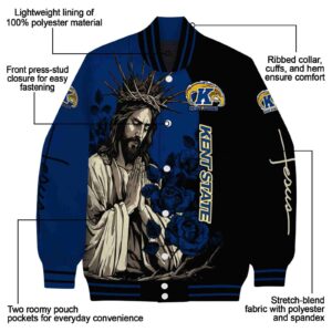 kent state golden flashes hands in prayer navy blue black jacket new arrival