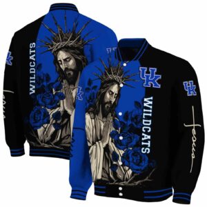kentucky wildcats hands in prayer blue black jacket fashion forward