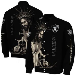 las vegas raiders hands in prayer black jacket fashion forward