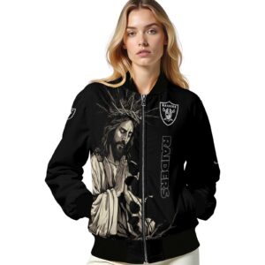 las vegas raiders hands in prayer black jacket latest model