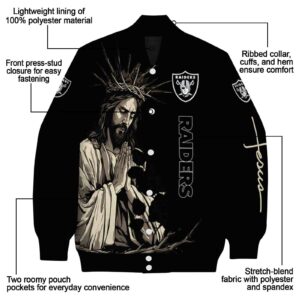 las vegas raiders hands in prayer black jacket new arrival