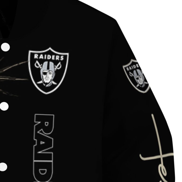 las vegas raiders hands in prayer black jacket premium grade