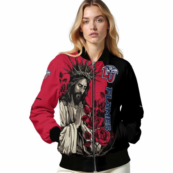 liberty flames hands in prayer red black jacket latest model