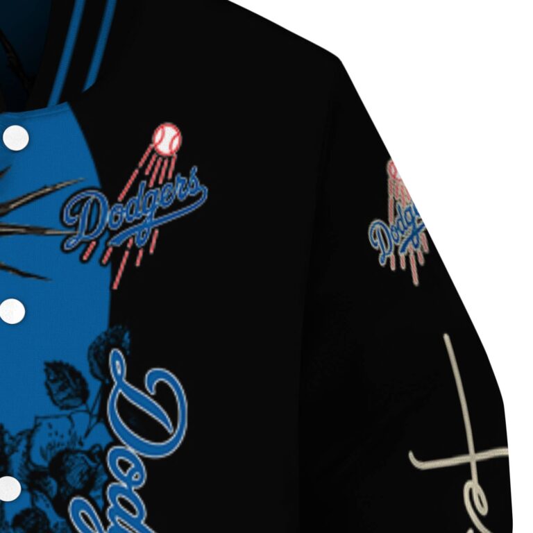 los angeles dodgers hands in prayer blue black jacket premium grade