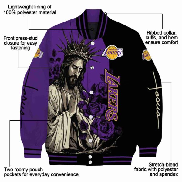 los angeles lakers hands in prayer purple black jacket new arrival