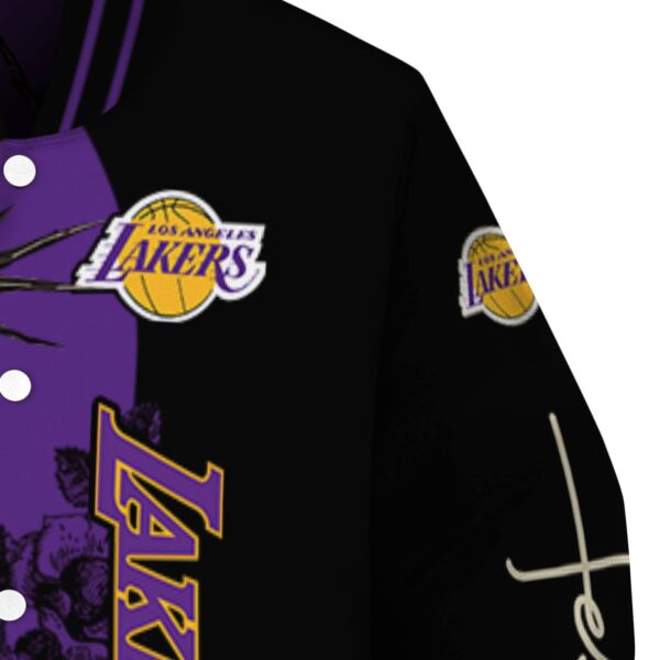 los angeles lakers hands in prayer purple black jacket premium grade