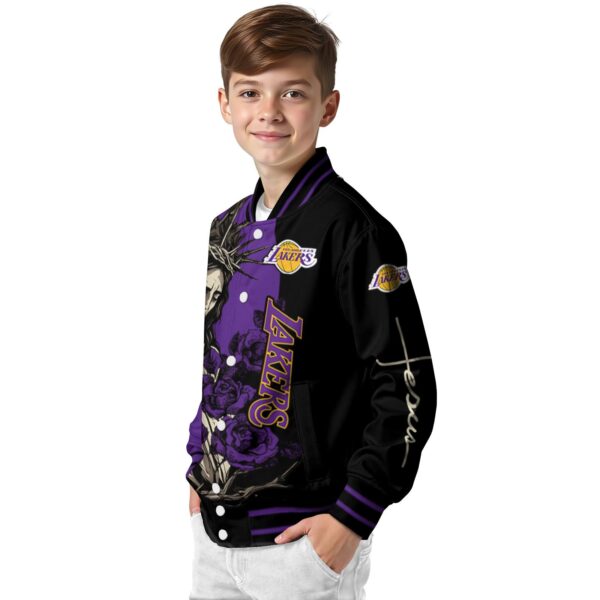 los angeles lakers hands in prayer purple black jacket trendy