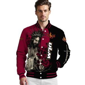 louisiana monroe warhawks hands in prayer red black jacket high quality