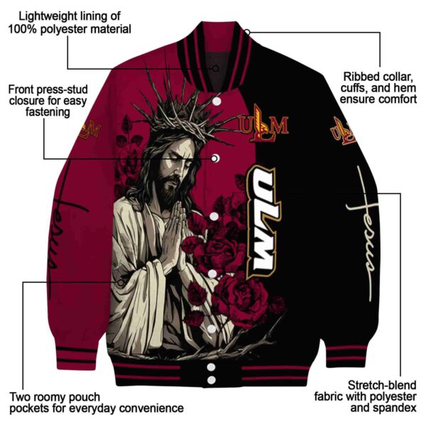 louisiana monroe warhawks hands in prayer red black jacket new arrival