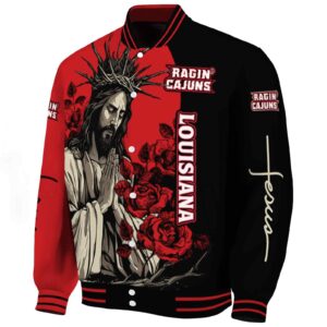 louisiana ragin cajuns hands in prayer red black jacket best selling