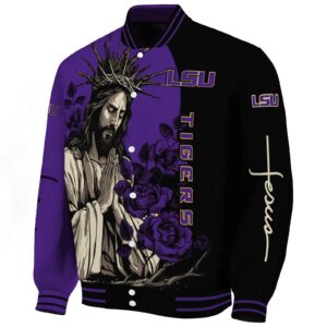 lsu tigers hands in prayer purple black jacket best selling
