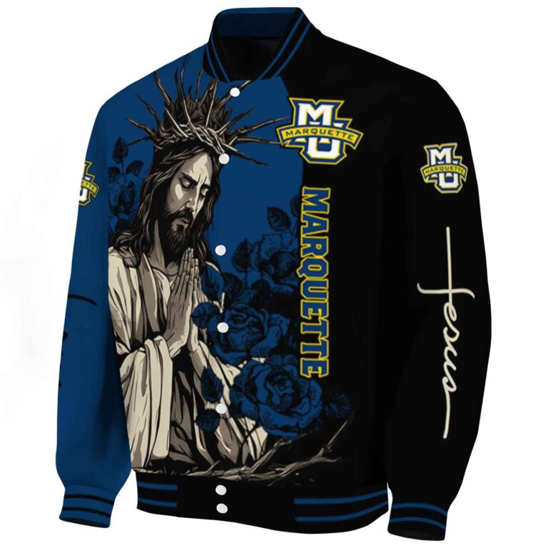 marquette golden eagles hands in prayer blue black jacket best selling