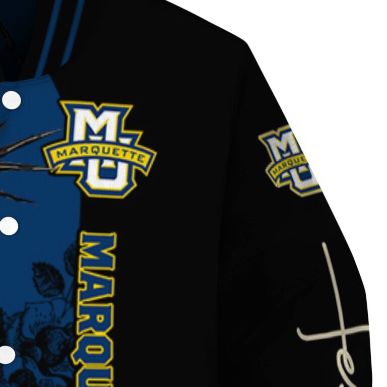 marquette golden eagles hands in prayer blue black jacket premium grade