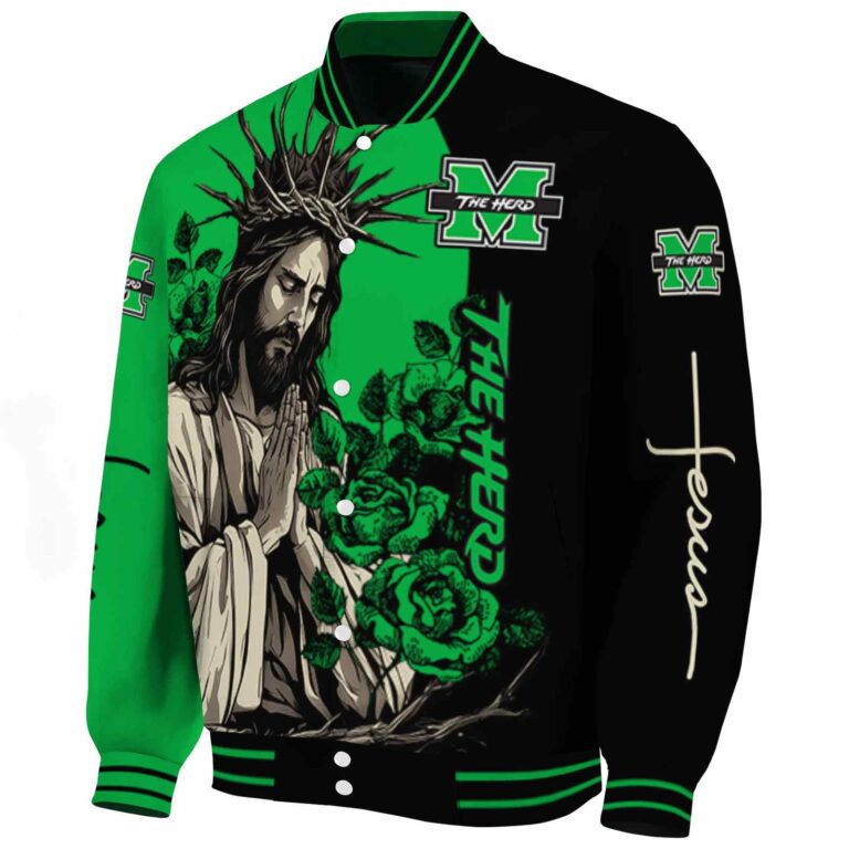 marshall thundering herd hands in prayer green black jacket best selling