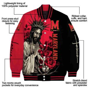 maryland terrapins hands in prayer red black jacket new arrival