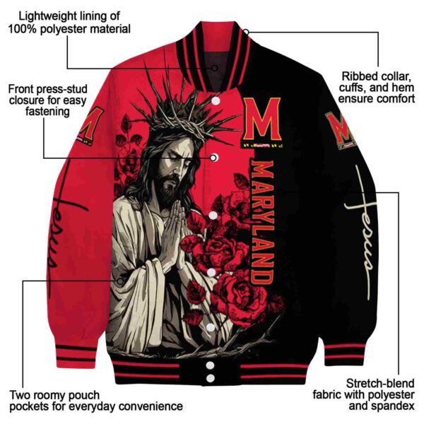 maryland terrapins hands in prayer red black jacket new arrival