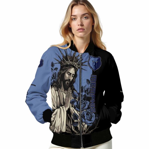 memphis grizzlies hands in prayer blue black jacket latest model