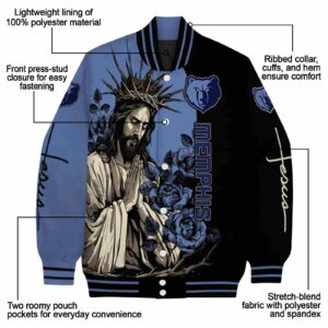 memphis grizzlies hands in prayer blue black jacket new arrival