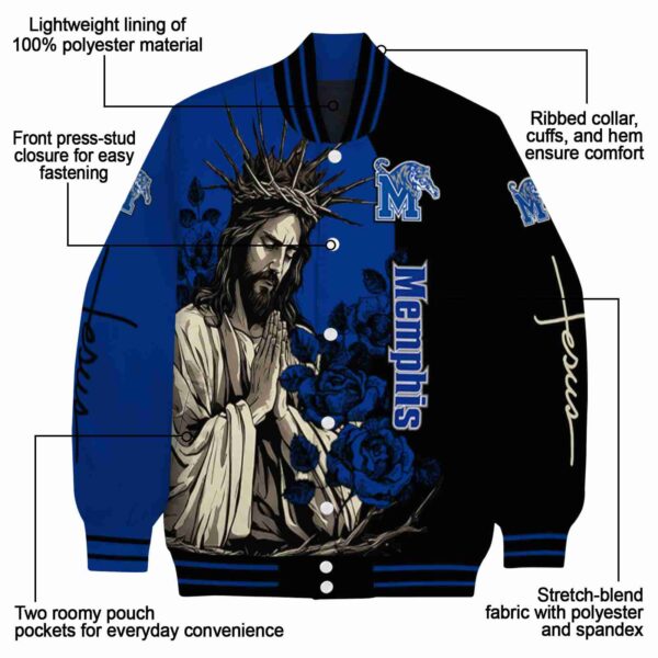 memphis tigers hands in prayer blue black jacket new arrival
