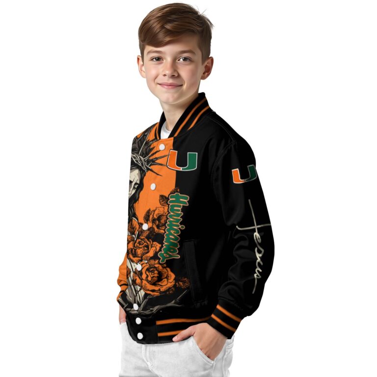 miami hurricanes hands in prayer orange black jacket trendy