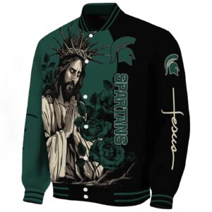michigan state spartans hands in prayer green black jacket best selling