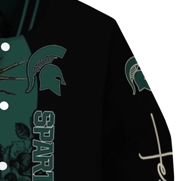 michigan state spartans hands in prayer green black jacket premium grade