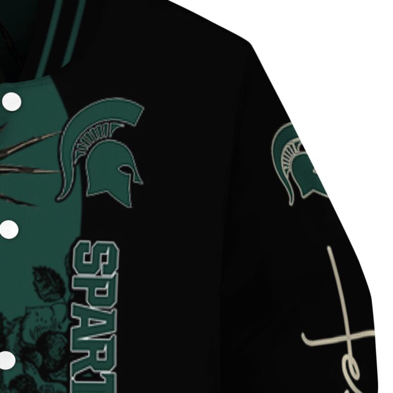 michigan state spartans hands in prayer green black jacket premium grade