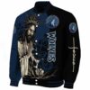 minnesota timberwolves hands in prayer midnight blue black jacket best selling