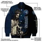 minnesota timberwolves hands in prayer midnight blue black jacket best selling