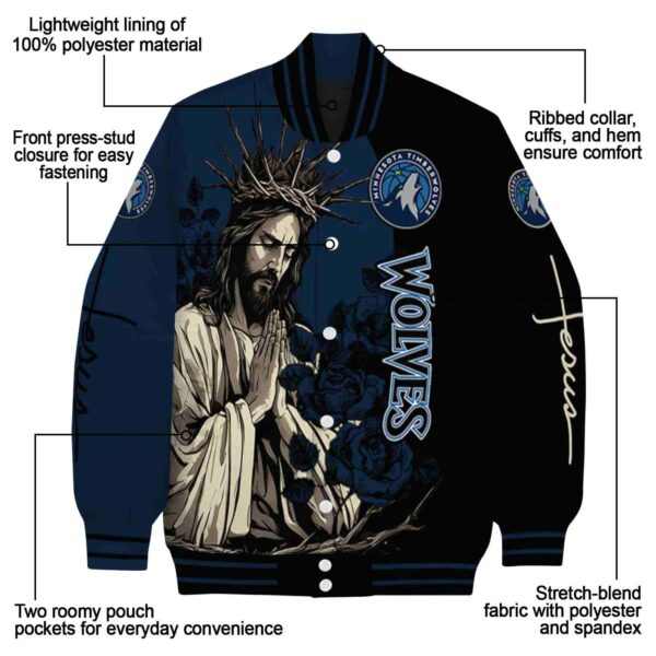 minnesota timberwolves hands in prayer midnight blue black jacket new arrival