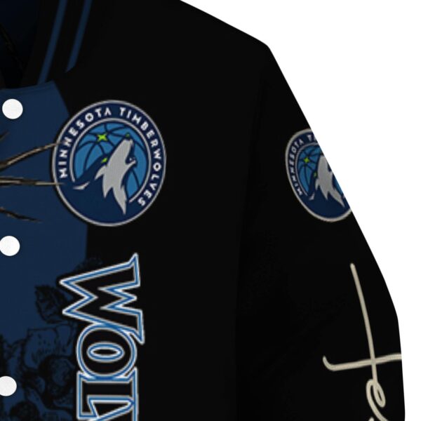 minnesota timberwolves hands in prayer midnight blue black jacket premium grade