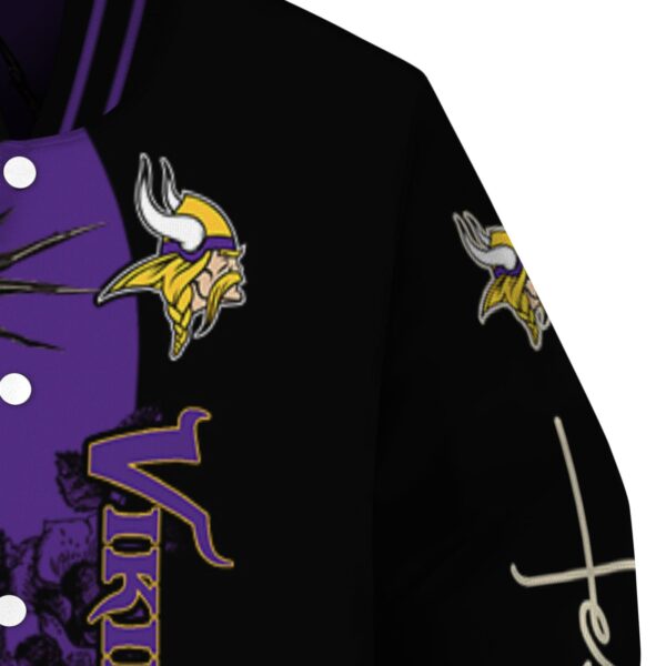 minnesota vikings hands in prayer purple black jacket premium grade