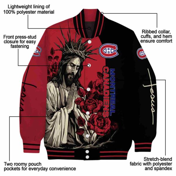 montreal canadiens hands in prayer red black jacket new arrival