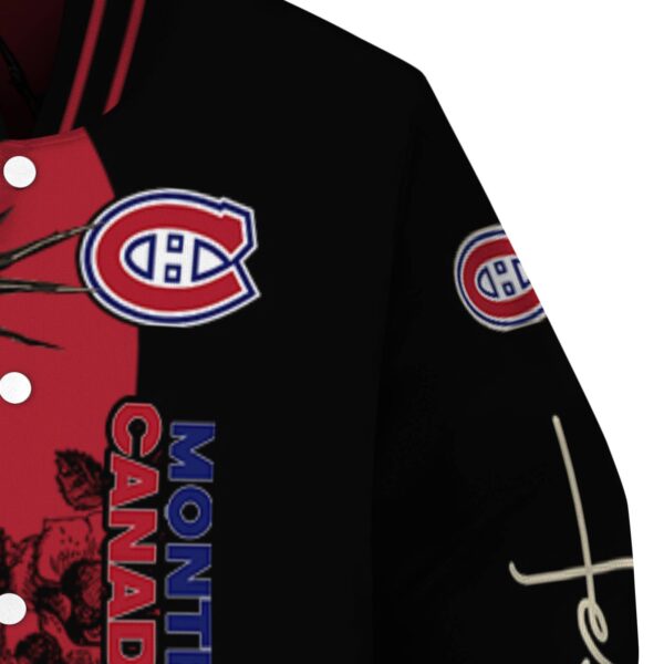 montreal canadiens hands in prayer red black jacket premium grade