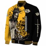 nashville predators hands in prayer gold black jacket best selling