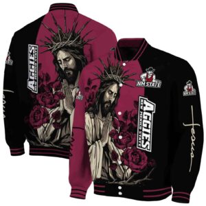 new mexico state aggies hands in prayer crimson black jacket fashion forward