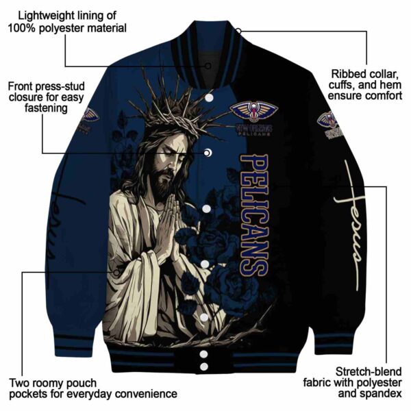new orleans pelicans hands in prayer navy black jacket new arrival