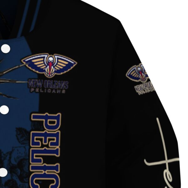 new orleans pelicans hands in prayer navy black jacket premium grade