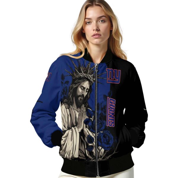 new york giants hands in prayer blue black jacket latest model