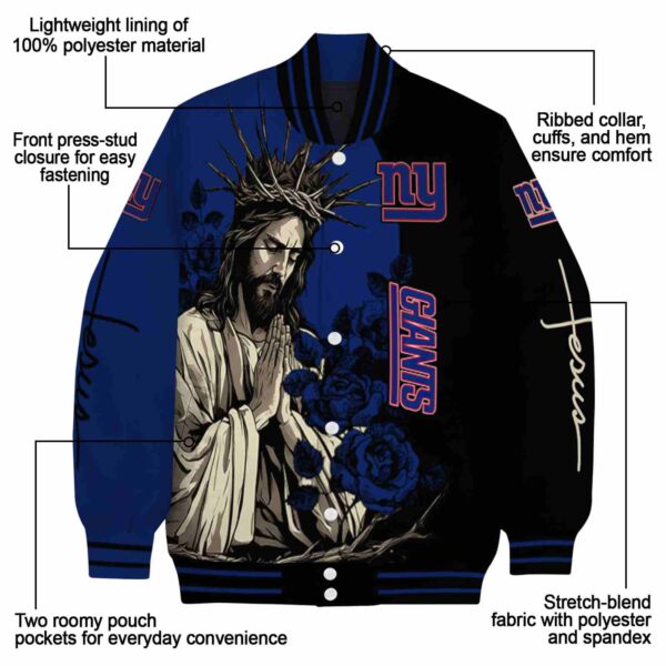 new york giants hands in prayer blue black jacket new arrival