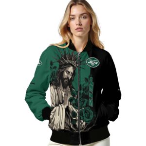 new york jets hands in prayer green black jacket latest model
