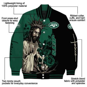 new york jets hands in prayer green black jacket new arrival