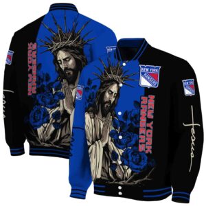 new york rangers hands in prayer blue black jacket fashion forward