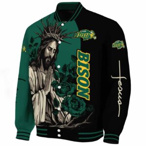 north dakota state bison hands in prayer green black jacket best selling