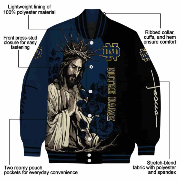 notre dame fighting irish hands in prayer navy black jacket new arrival