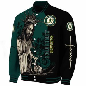 oakland athletics hands in prayer green black jacket best selling