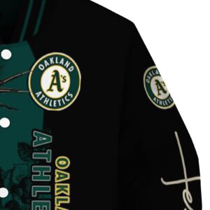 oakland athletics hands in prayer green black jacket premium grade