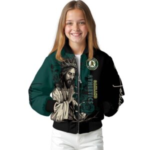 oakland athletics hands in prayer green black jacket top rated