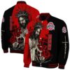 ohio state buckeyes hands in prayer scarlet black jacket fashion forward