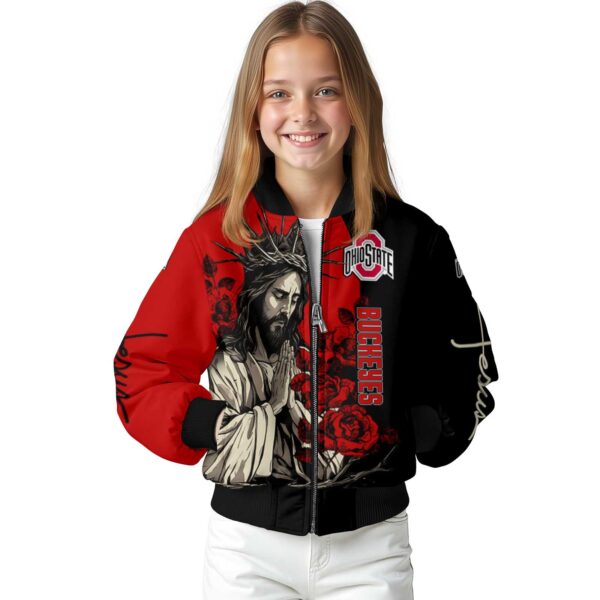 ohio state buckeyes hands in prayer scarlet black jacket top rated